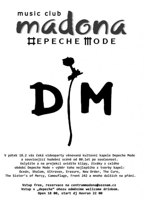 Plakát: DEPECHE MODE and 80´s PÁRTY